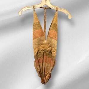 WET‎ Metallic One Piece Bathing Suit nwt